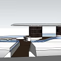 Modern Waterfront Inn Design Featuring Open Platform And Contemporary Roof Structure