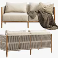 Modern double sofa 3d model