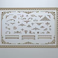 Carved Window Design Elements With Intricate Ornamental Patterns And Borders 3d model