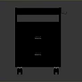 Practical Black File Cabinet With Drawers And Wheels For Office Furniture