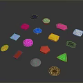 Colorful Gem Shaped Household Decorative Items With Various Shapes And Bright Colors For Home Decor