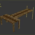 Modern Wooden Tables Design With Long And Short Table Tops And Wooden Legs