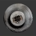 Intricate Bell Shaped Sculpture Carving With Detailed Metal Patterns And Top Decoration