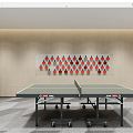 Modern table tennis room 3d model