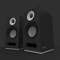 High Quality JAMO Black Bookshelf Speakers With Round Drivers And Studio Design
