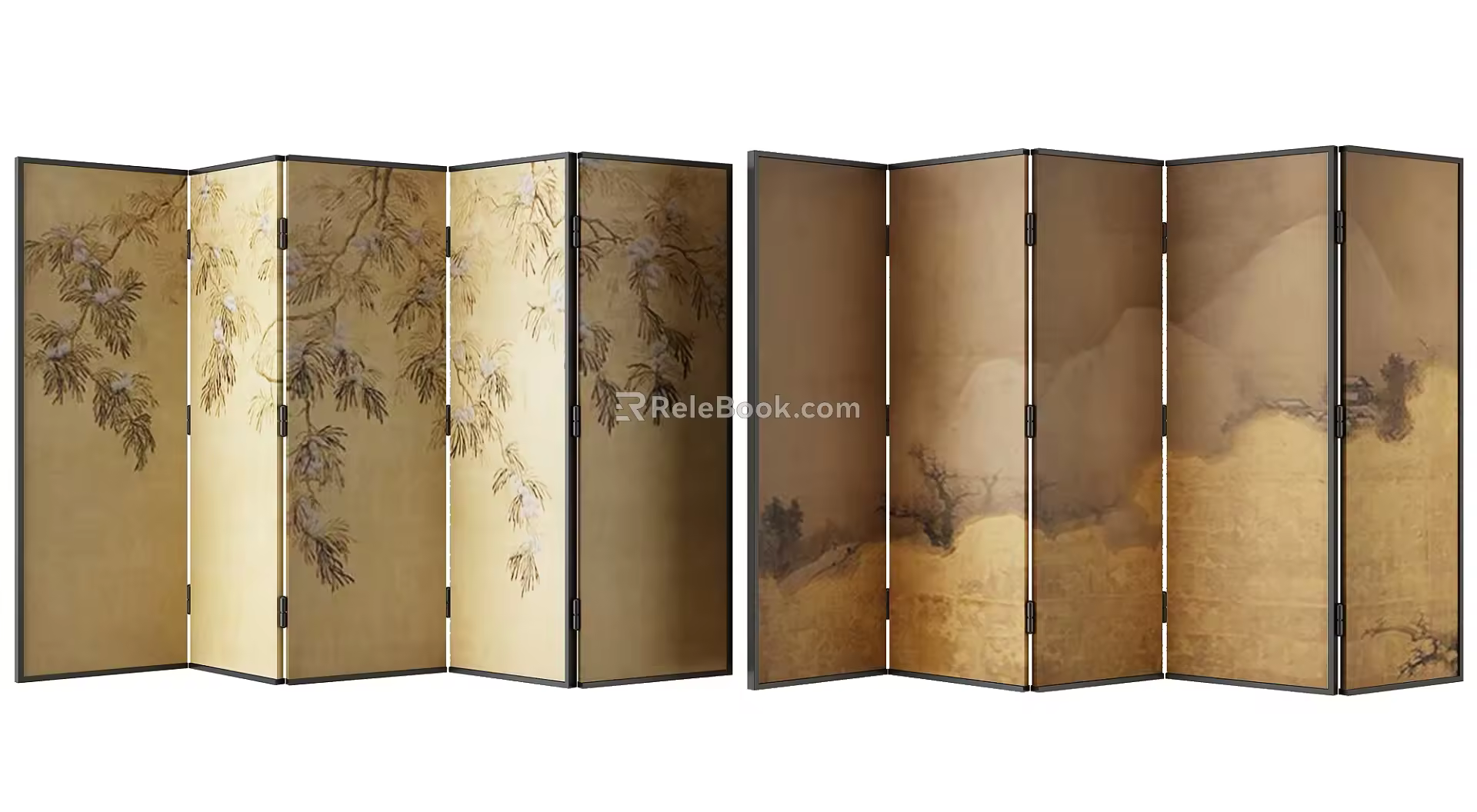 new chinese style screen 3d model