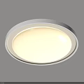 Modern Round White Ceiling Light With Soft Glow For Home Interior 3d model