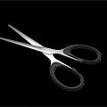 Stainless Steel Scissors Featuring Silver Blades And Black Handles For Everyday Use