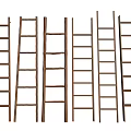 Different Sizes And Styles Wooden Ladders Essential Hardware Tools For Home Use