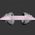 Cute Pink Cat Ear Headphones With Light Blue Ear Cushions And Stylish Design