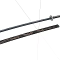 Authentic Traditional Samurai Sword with Ornate Sheath and Engraved Blade Design