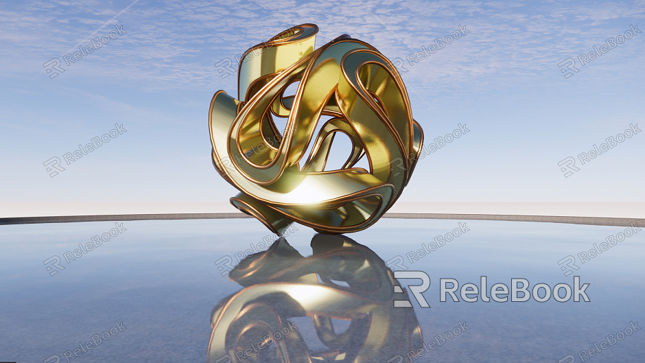 Modern City Sculpture Ripple Exquisite Sphere Sculpture model