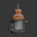 Copper Distillation Still With Metal Container For Home Brewing Process