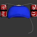 Blue Cap With Attached Coca Cola Cans And Drinking Straw For Daily Use