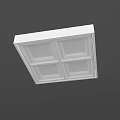 White Modern Ceiling With Square Grid Panel Design For Interior Spaces 3d model