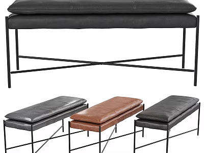 Modern Leisure Chairs With Leather Upholstery And Metal Frame In Multiple Colors 3d model