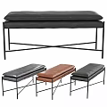 Modern Leisure Chairs With Leather Upholstery And Metal Frame In Multiple Colors