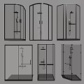 Modern Shower Heads In Glass Enclosures With Multiple Styles And Metal Frames