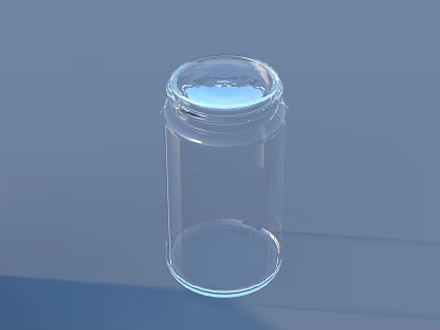 Clear Glass Storage Jar With Secure Lid For Home Kitchen Organization 3d model