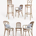 Wicker Leisure Chairs With Stylish Designs Soft Cushions And Light Wooden Frames