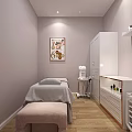 Modern Beauty Salon Interior With White Cabinets Green Chairs Beauty Products Mirror And Staircase