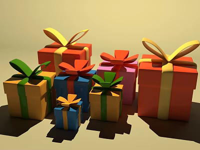 Christmas Gift Box 3d model