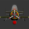 Green Vintage Fighter Jet With Propeller Cockpit Star Emblem And Number 2