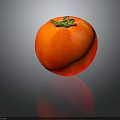 Fresh Ripe Glossy Red Tomato With Green Stem On Gray Background