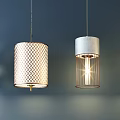 Stylish Modern Pendant Lights With Patterned Metal Frames Textured Lamp Shades And Illuminated Interior Decor