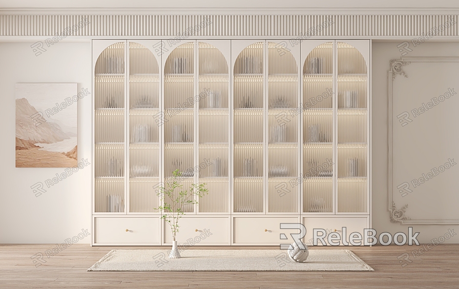 Modern Bookcase Cream Bookcase model