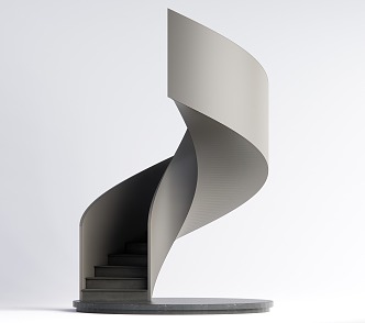 modern revolving staircase 3d model