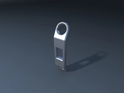Public Facility Metal Component With Modern Sleek Silver Design And Functional Hook 3d model