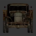 Rusty Old Vintage Truck With Worn Out Body And Open Cargo Bed