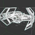 Futuristic Silver Car with Wing like Structures and Central Circular Section 3d model