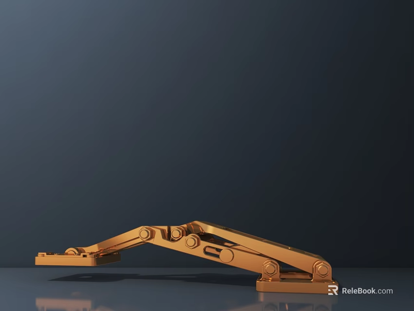 Public Facility Golden Metal Retractable Support Structure For Urban Infrastructure Applications 3d model