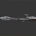 Advanced Futuristic Water Vessel with Streamlined Multi Section Sci Fi Design