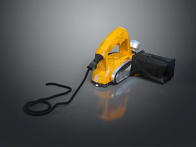 Modern Yellow Lighting Combination with Black Parts and Grey Surface Design 3d model