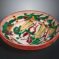 Handcrafted Ceramic Plate Featuring Colorful Sculpture Carving And Intricate Decorative Patterns