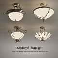 Medieval Droplight Antique Style Decorative Ceiling Light with Various Classic Designs 3d model