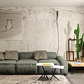 Modern Sofa Coffee Table Combination Multiplayer Sofa Coffee Table Combination 3d model