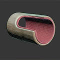 Tubular Organ Structure Showcasing Hair Covered Exterior And Pink Interior Tissue