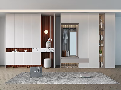Modern Partition Shoe Cabinet Entrance Shoe Cabinet 3d model