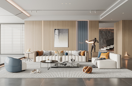 modern living room 3d model