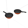 Cookware frying pan 3d model