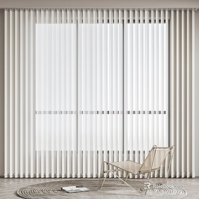 White Window Blinds for Modern Home Interior Creating Bright and Airy Ambiance 3d model 
