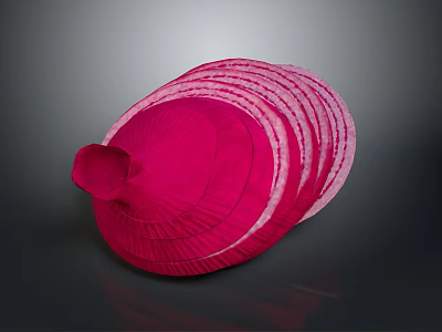 Fresh Red Onion Slices With Vibrant Pink Layers And Stacked Arrangement For Dishes 3d model