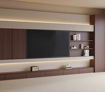 Antique full wall TV cabinet 3d model