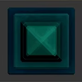 Teal Colored Tower Like Structure With Stacked Cubes And Base Design