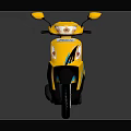 Stylish Yellow and Black Scooter with Blue Accents and Modern Design