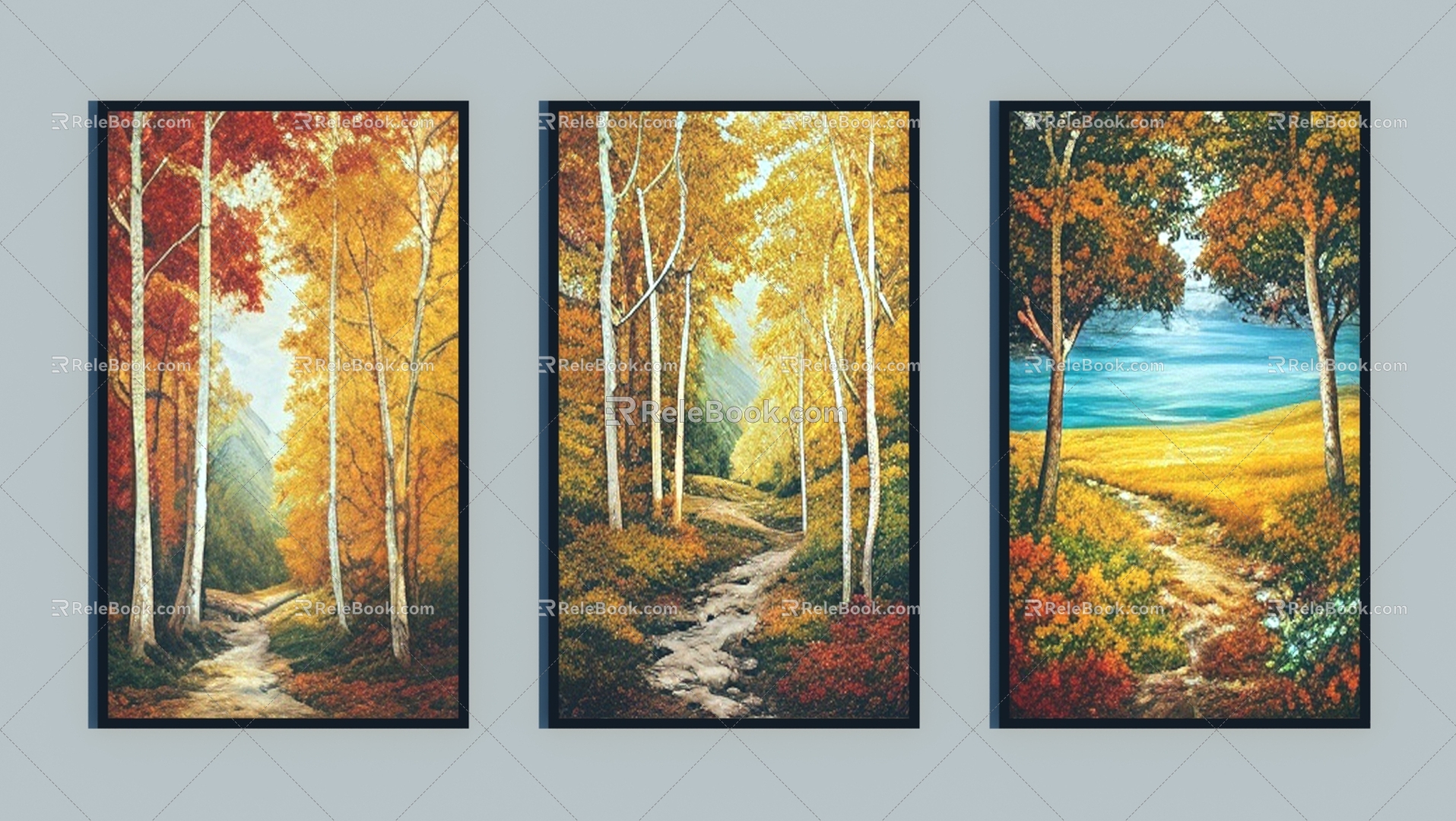 Oil Painting Landscape Oil Painting Scenery Oil Painting Decorative Oil Painting Photo Oil Painting Hanging Painting 3d model